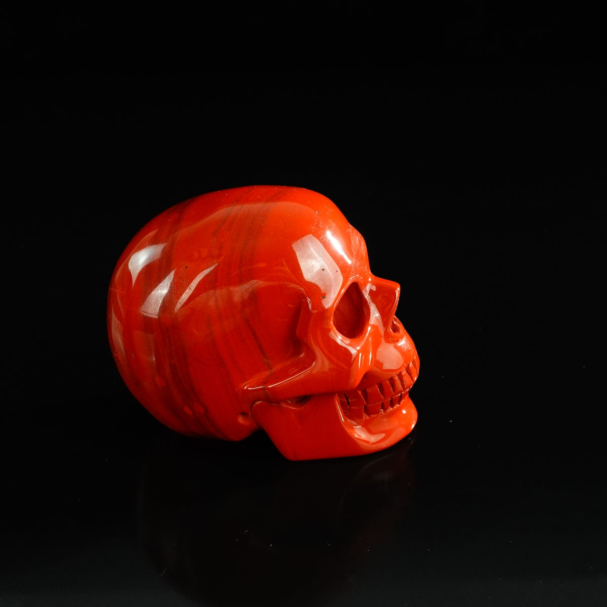 3.0" Red Jasper Crystal Skull Carving - Unique Piece #RJ06