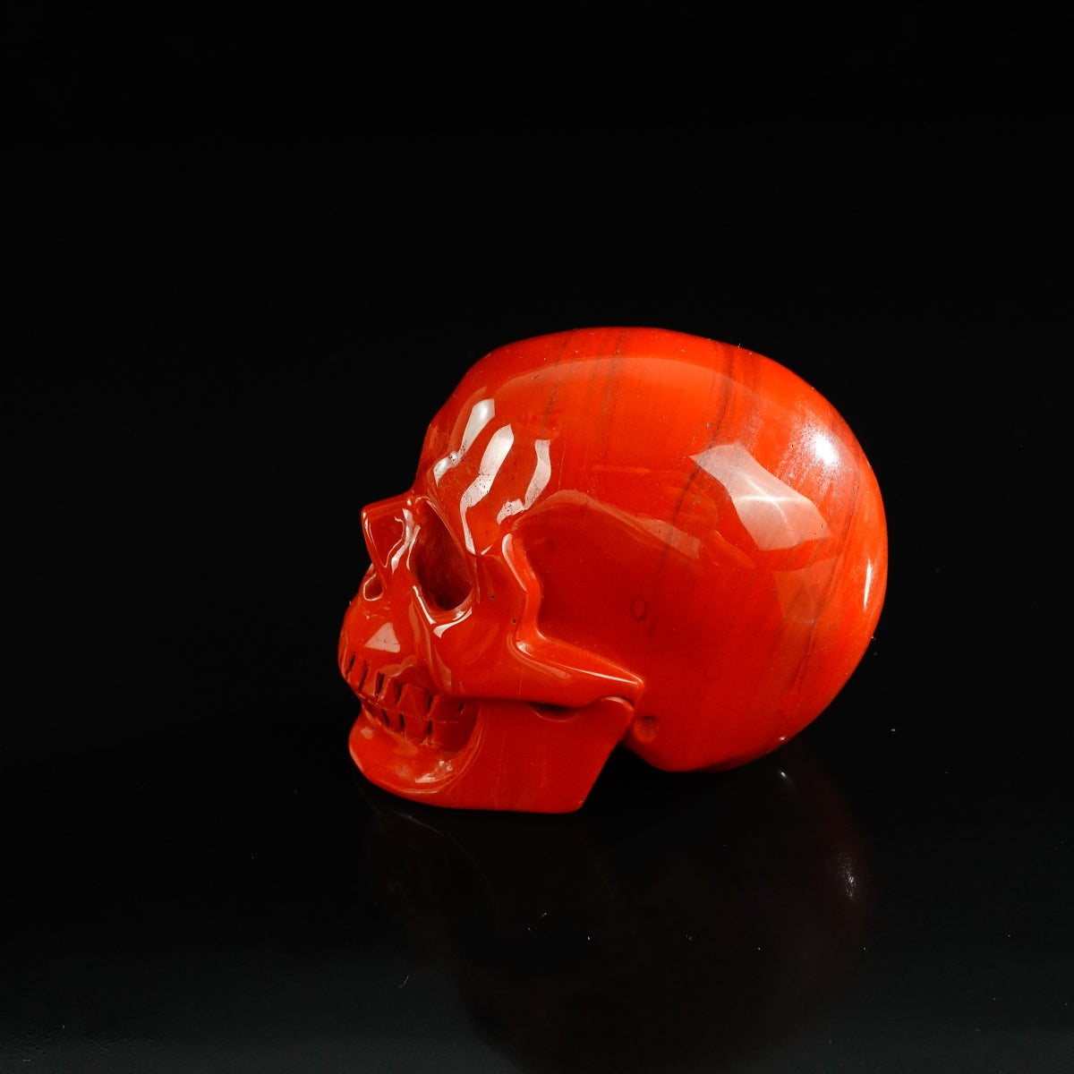 3.0" Red Jasper Crystal Skull Carving - Unique Piece #RJ06
