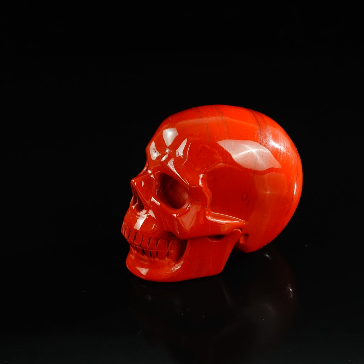 3.0" Red Jasper Crystal Skull Carving - Unique Piece #RJ06