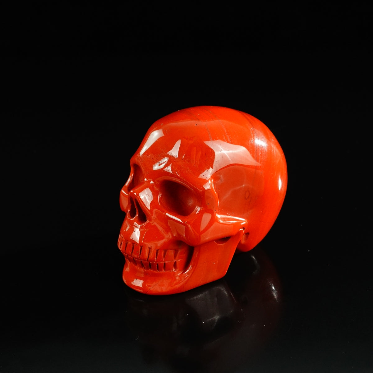 3.0" Red Jasper Crystal Skull Carving - Unique Piece #RJ06