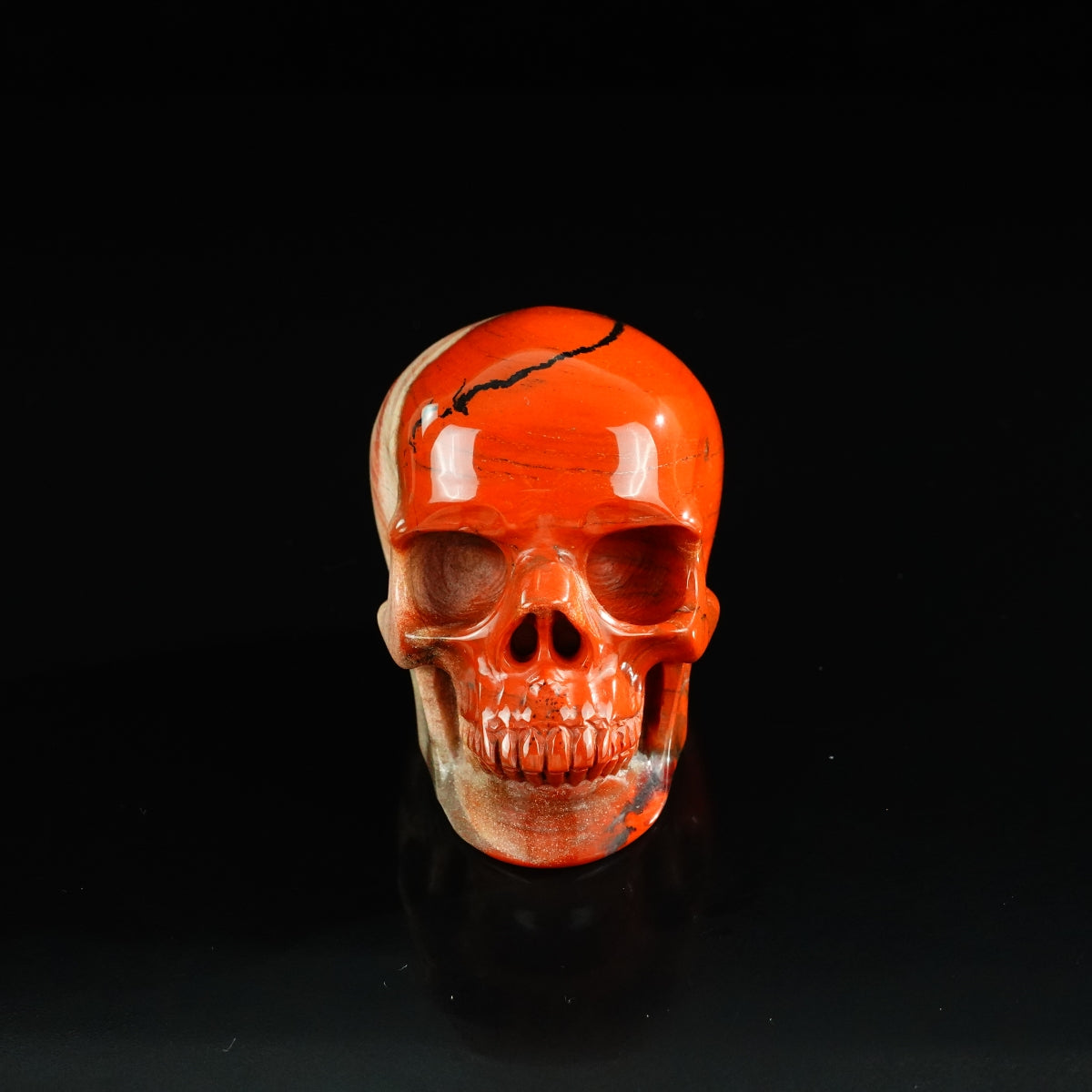 3.0" Red Jasper Crystal Skull Carving - Unique Piece #RJ07