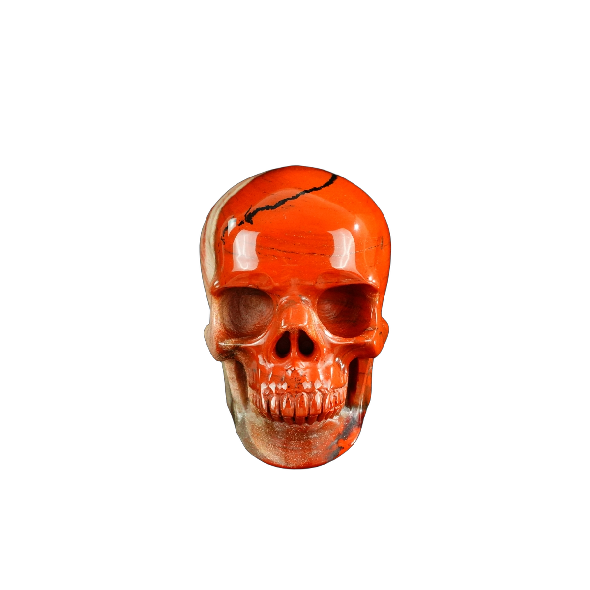 3.0" Red Jasper Crystal Skull Carving - Unique Piece #RJ07