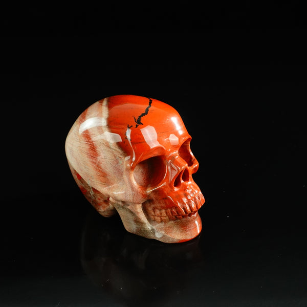 3.0" Red Jasper Crystal Skull Carving - Unique Piece #RJ07 - alternate view
