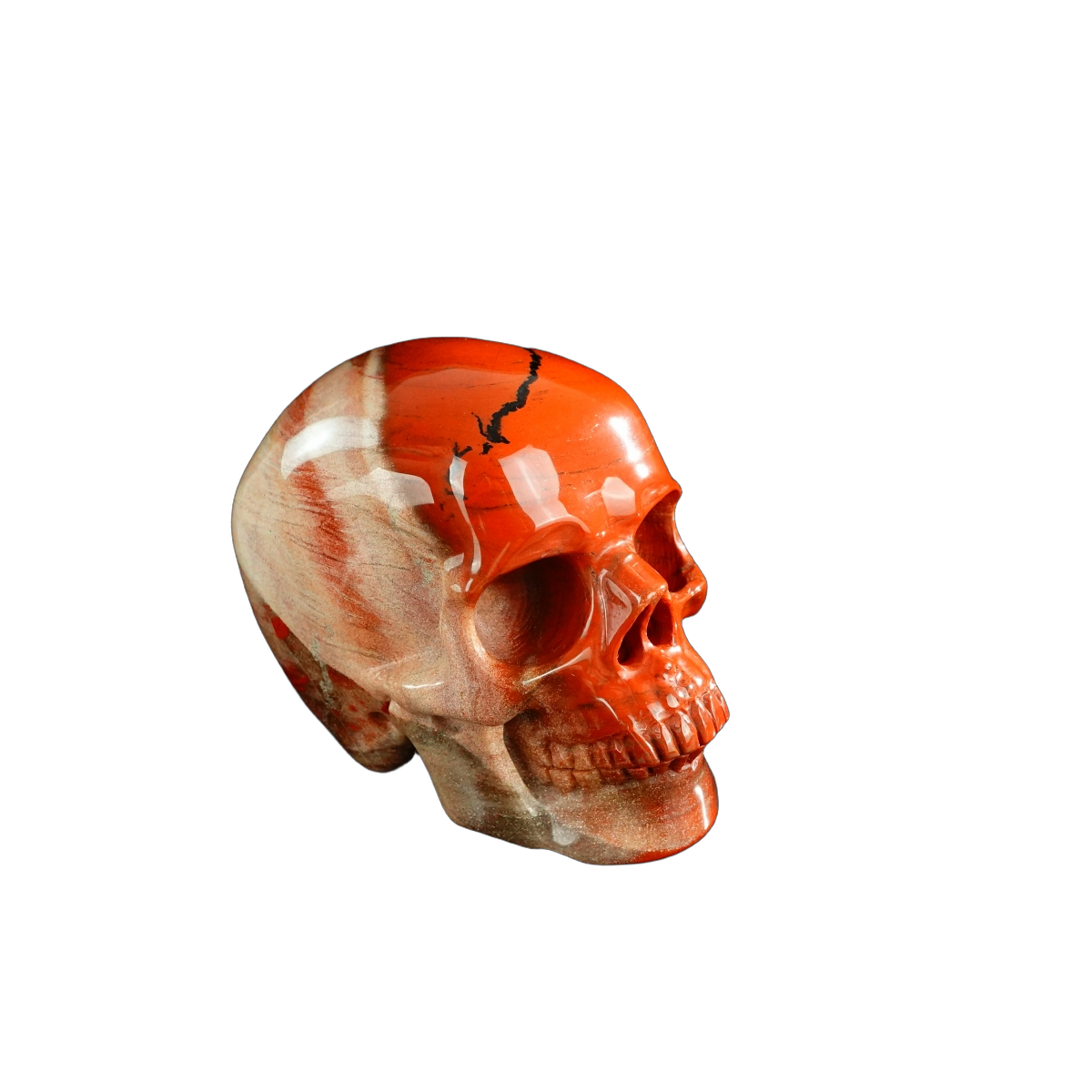 3.0" Red Jasper Crystal Skull Carving - Unique Piece #RJ07