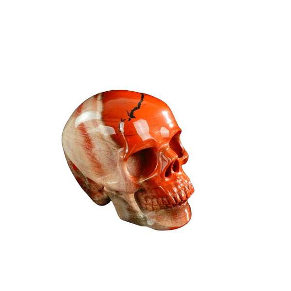 3.0" Red Jasper Crystal Skull Carving - Unique Piece #RJ07 - alternate view