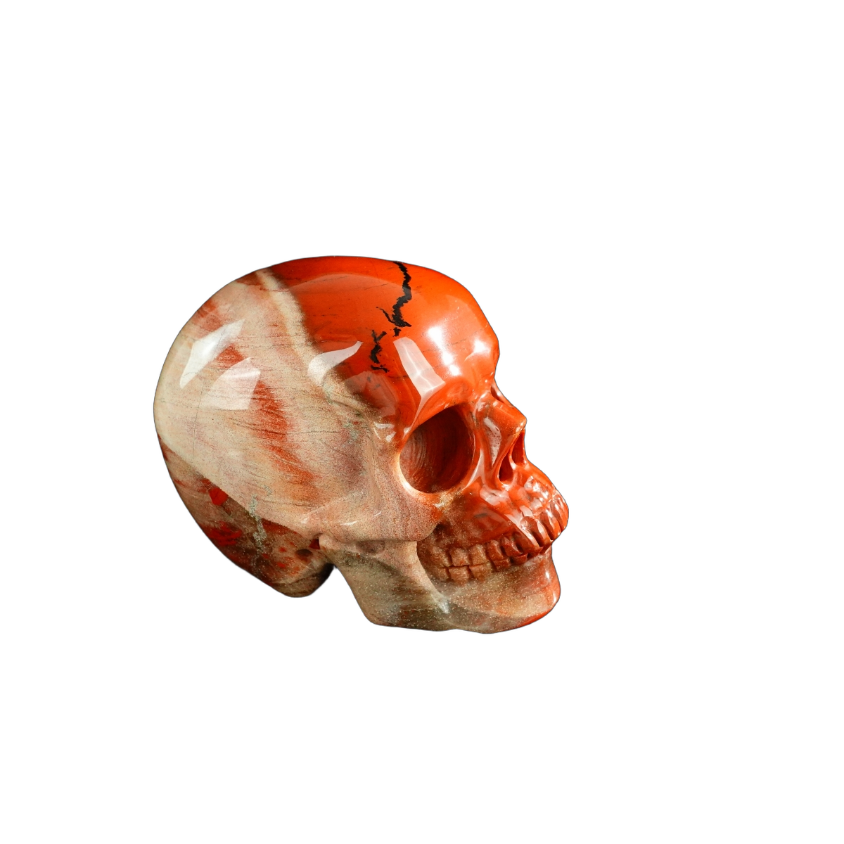 3.0" Red Jasper Crystal Skull Carving - Unique Piece #RJ07