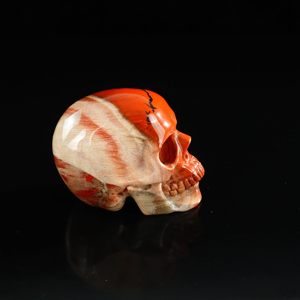 3.0" Red Jasper Crystal Skull Carving - Unique Piece #RJ07