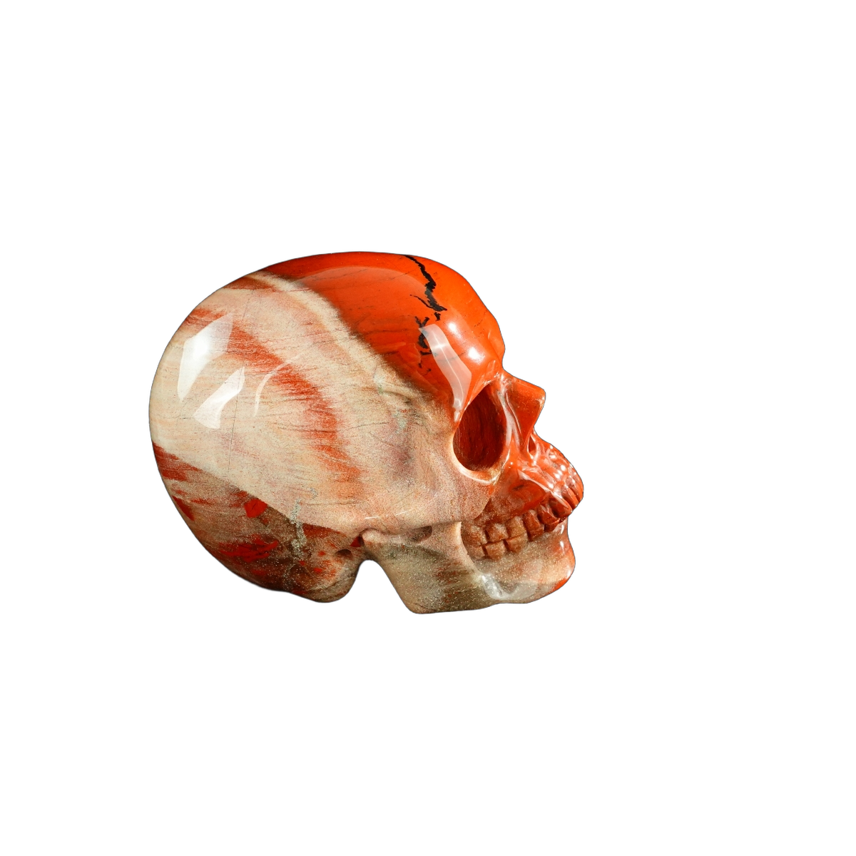 3.0" Red Jasper Crystal Skull Carving - Unique Piece #RJ07