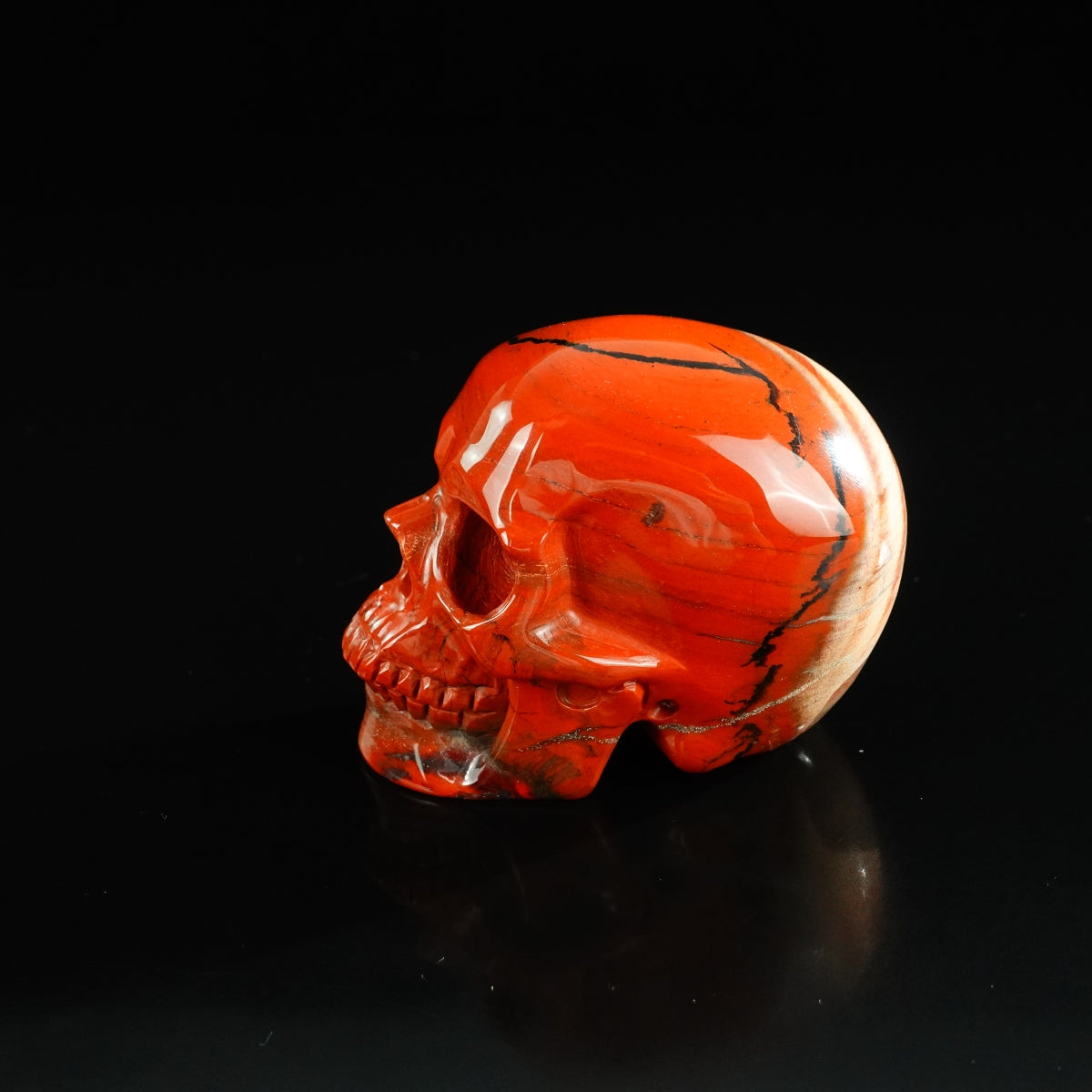 3.0" Red Jasper Crystal Skull Carving - Unique Piece #RJ07