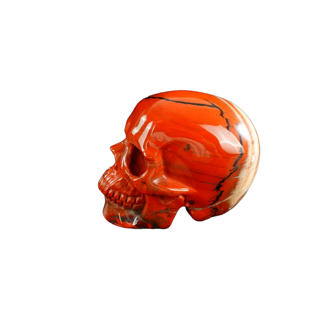 3.0" Red Jasper Crystal Skull Carving - Unique Piece #RJ07
