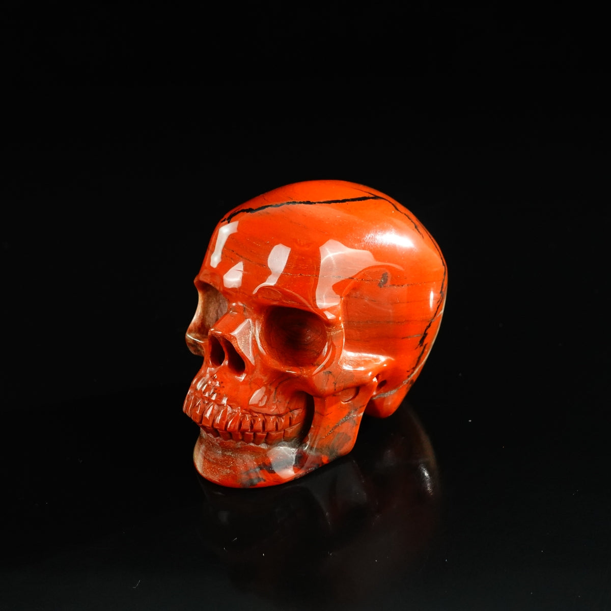 3.0" Red Jasper Crystal Skull Carving - Unique Piece #RJ07