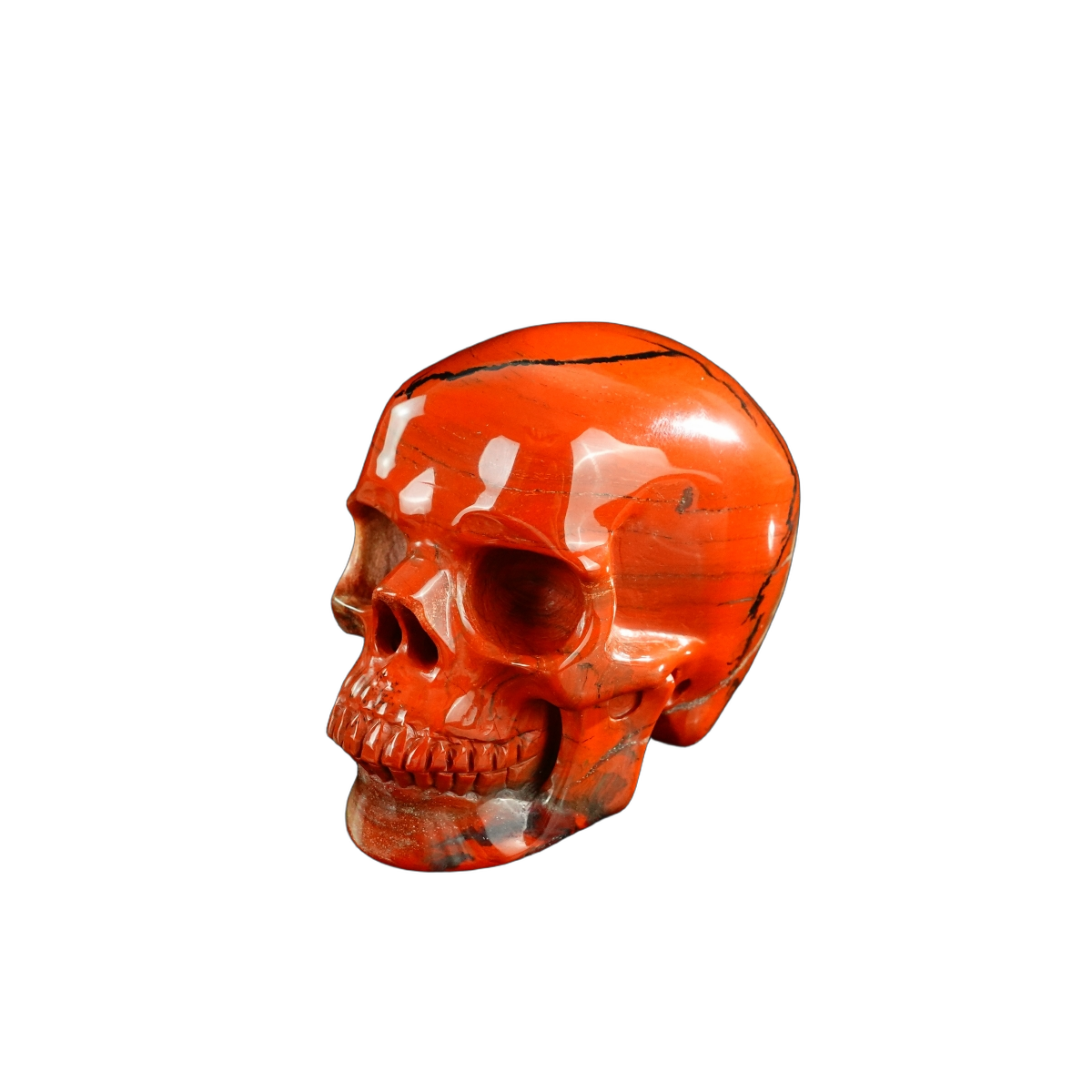 3.0" Red Jasper Crystal Skull Carving - Unique Piece #RJ07