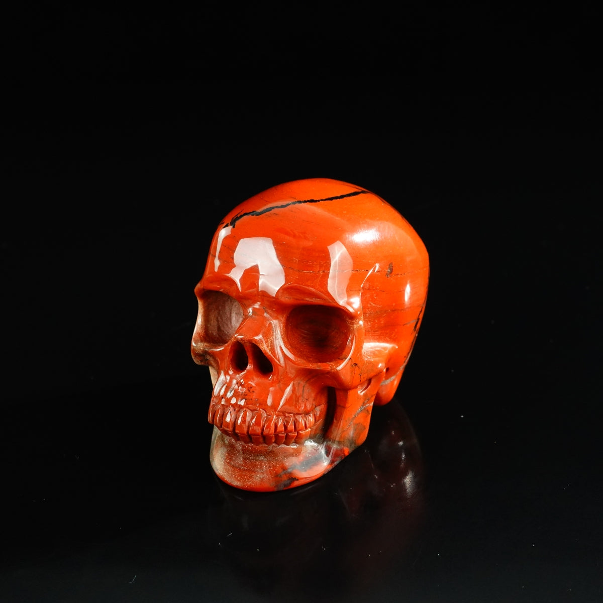 3.0" Red Jasper Crystal Skull Carving - Unique Piece #RJ07