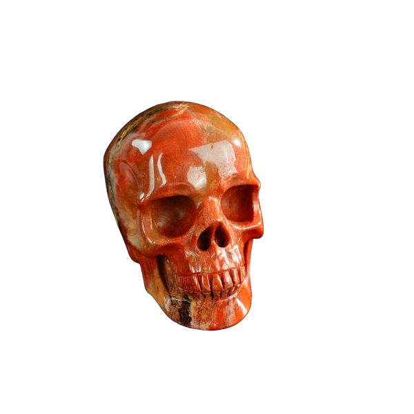 3.0" Red Jasper Crystal Skull Carving - Unique Piece #RJ08 - alternate view