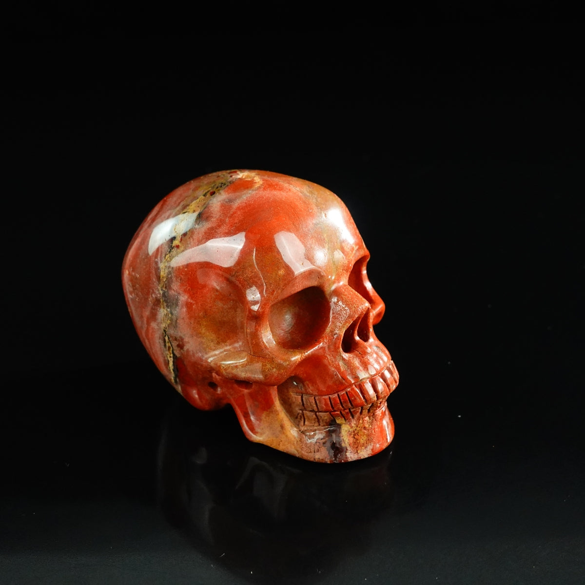 3.0" Red Jasper Crystal Skull Carving - Unique Piece #RJ08