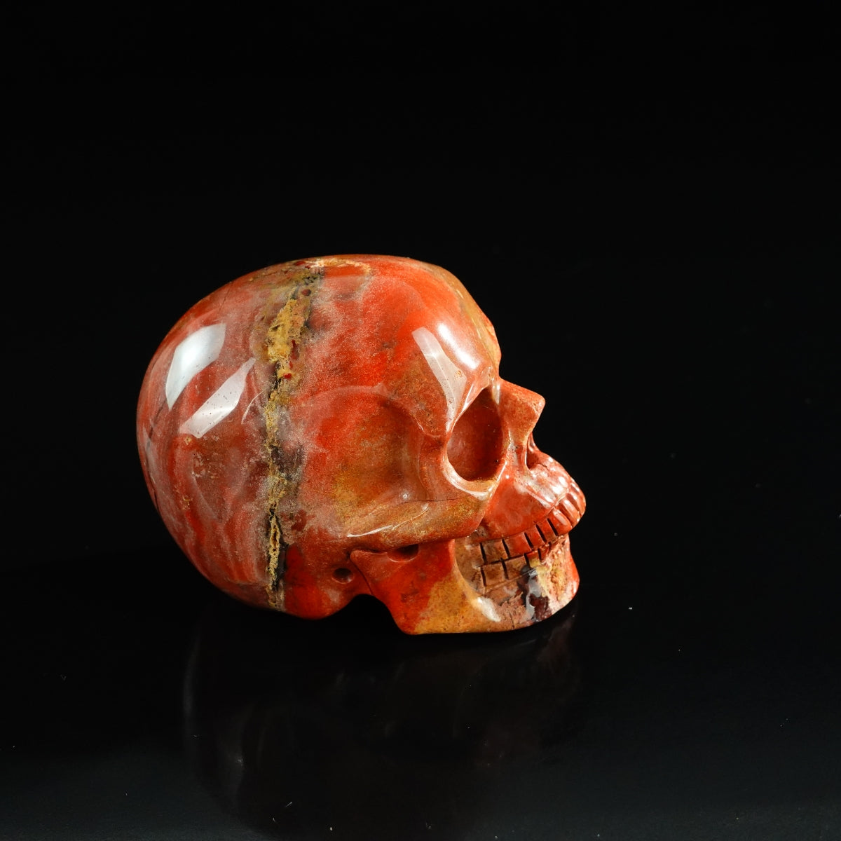 3.0" Red Jasper Crystal Skull Carving - Unique Piece #RJ08