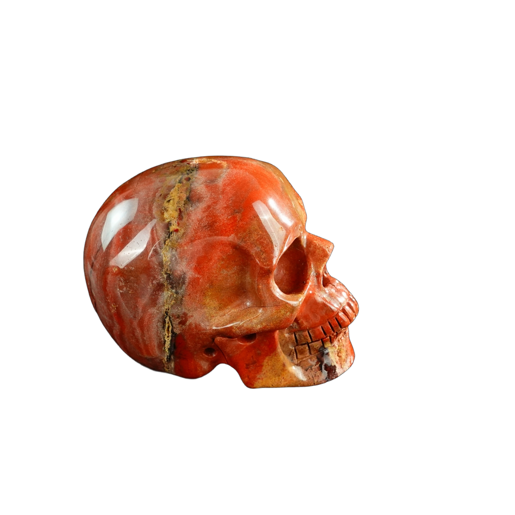 3.0" Red Jasper Crystal Skull Carving - Unique Piece #RJ08
