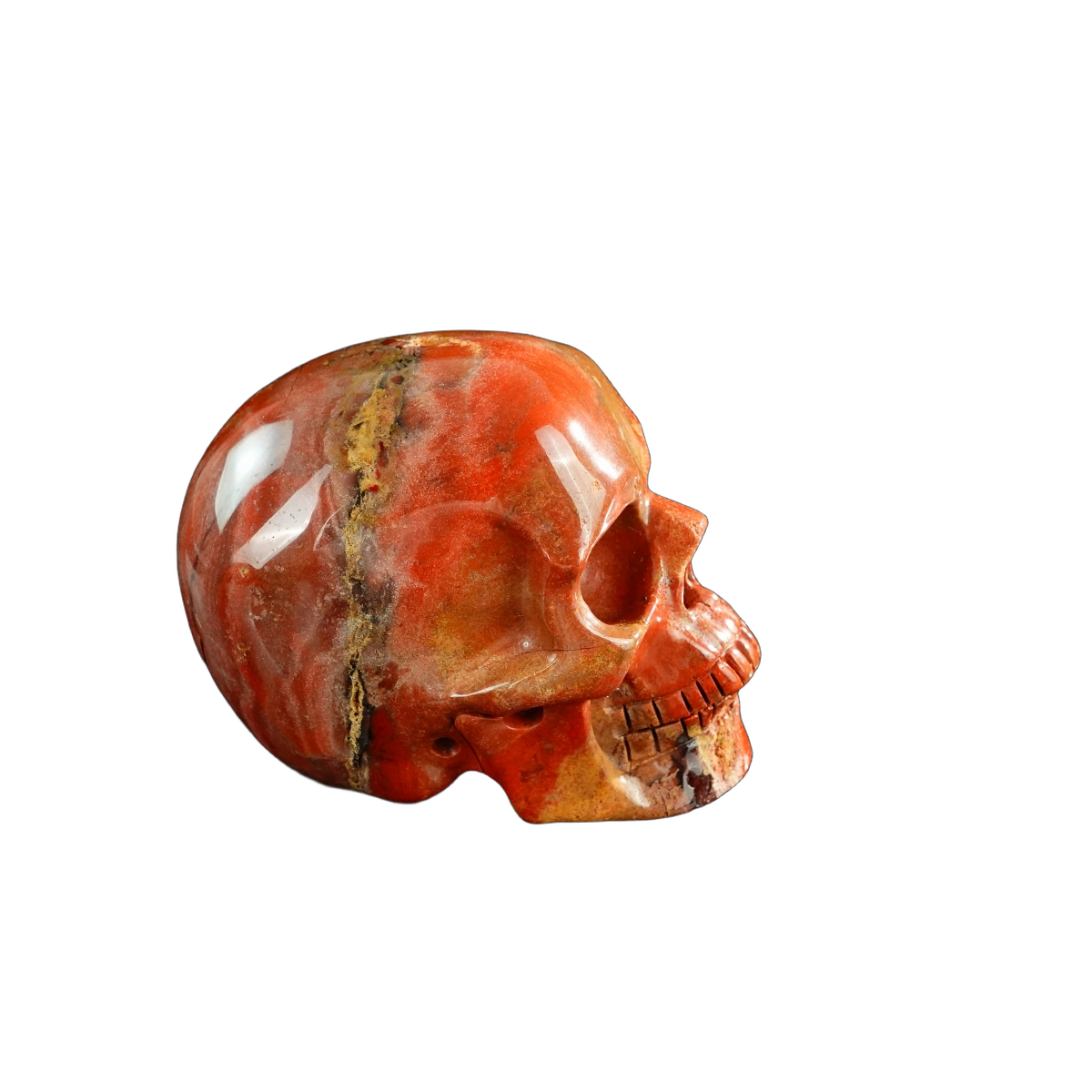 3.0" Red Jasper Crystal Skull Carving - Unique Piece #RJ08