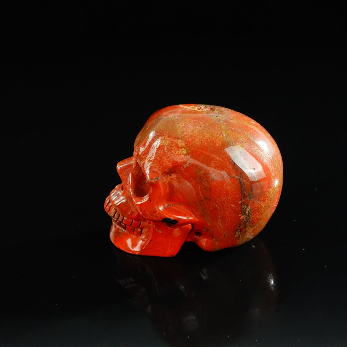 3.0" Red Jasper Crystal Skull Carving - Unique Piece #RJ08