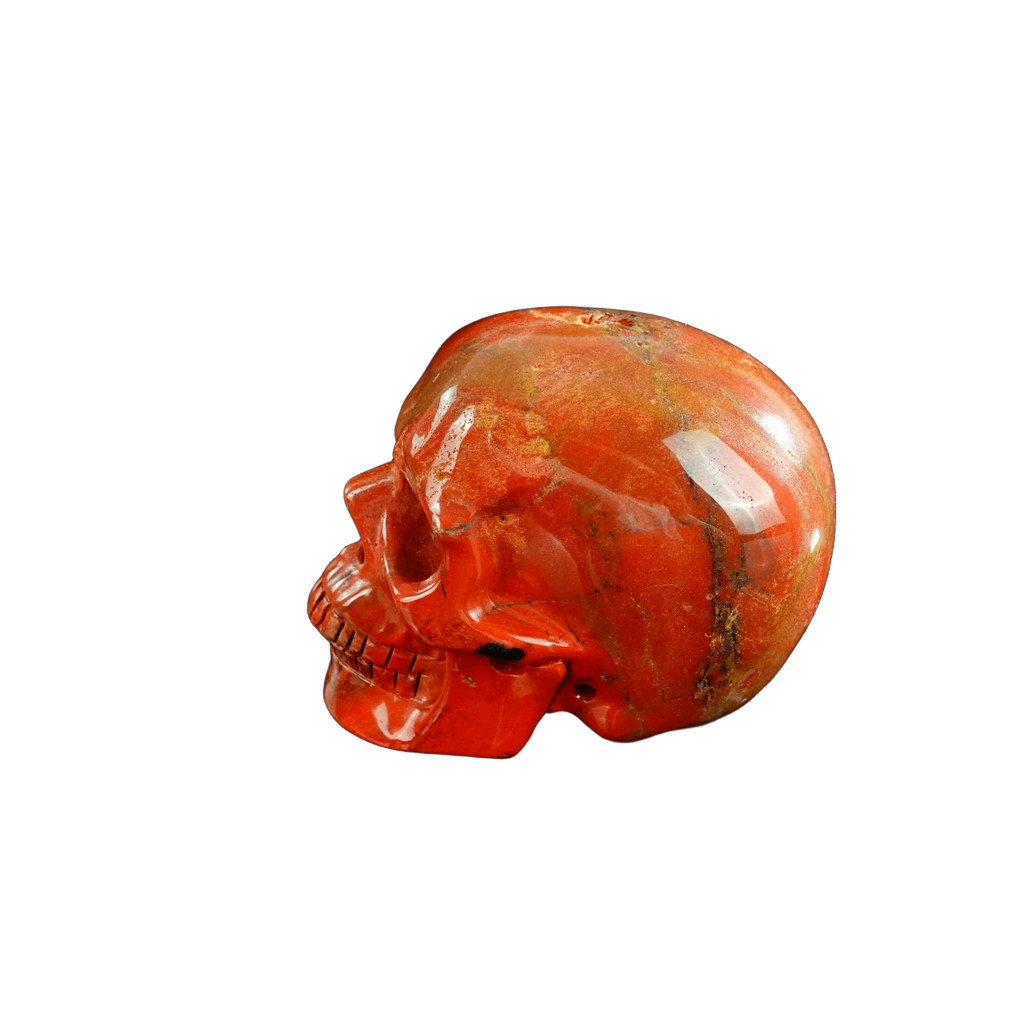 3.0" Red Jasper Crystal Skull Carving - Unique Piece #RJ08