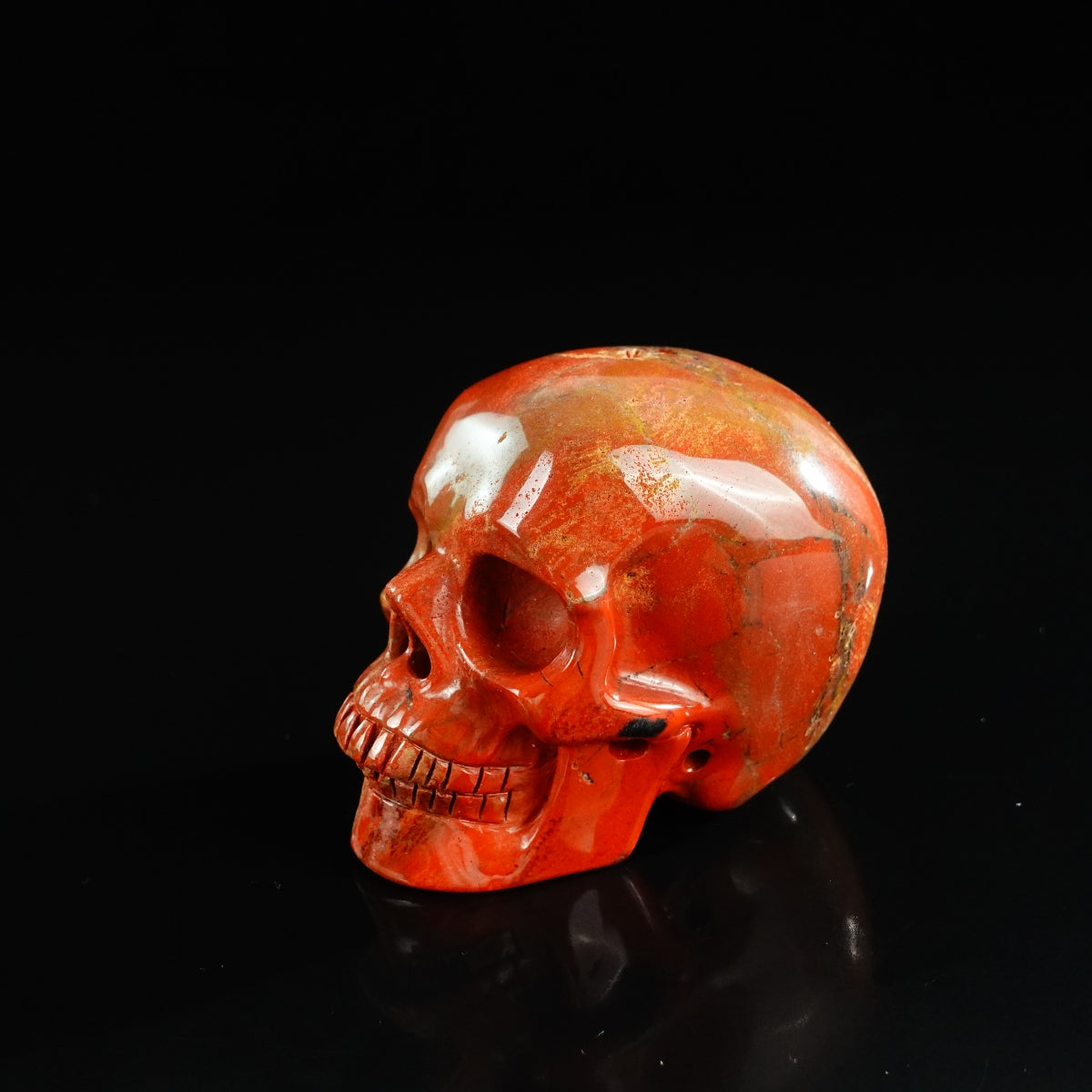 3.0" Red Jasper Crystal Skull Carving - Unique Piece #RJ08
