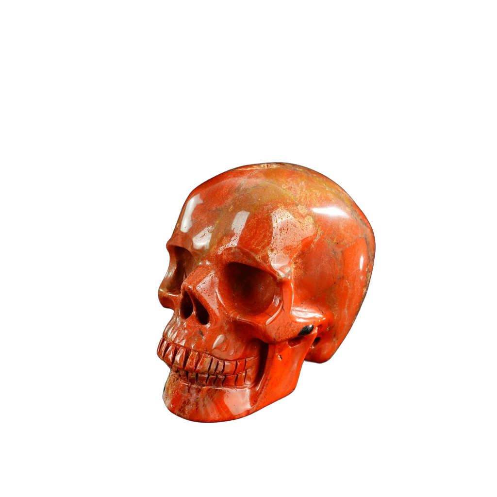 3.0" Red Jasper Crystal Skull Carving - Unique Piece #RJ08