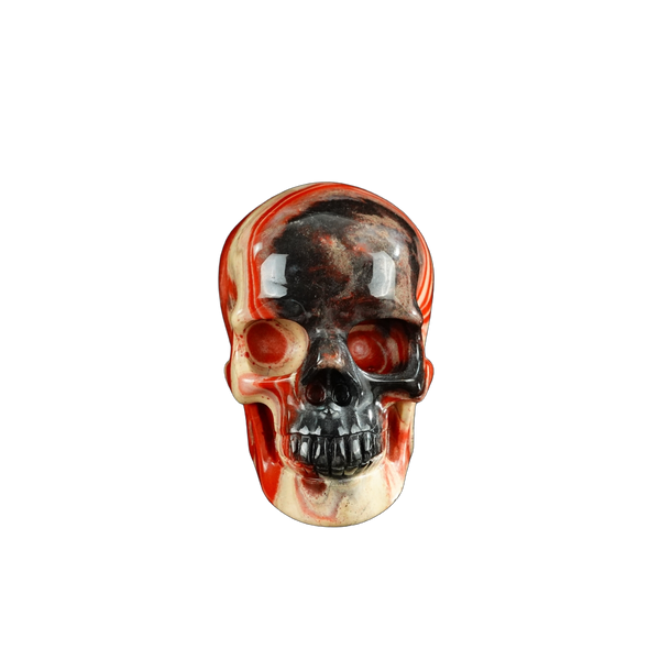 3.0" Red Jasper Crystal Skull Carving - Unique Piece #RJ09