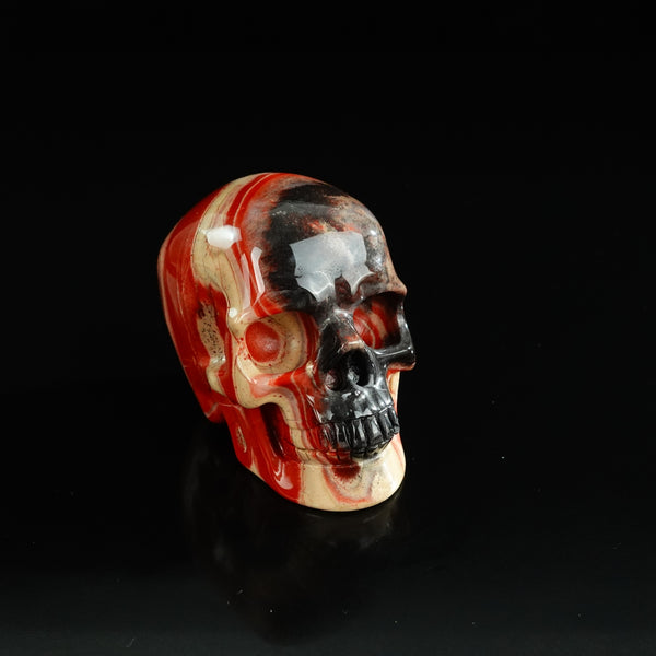 3.0" Red Jasper Crystal Skull Carving - Unique Piece #RJ09 - alternate view