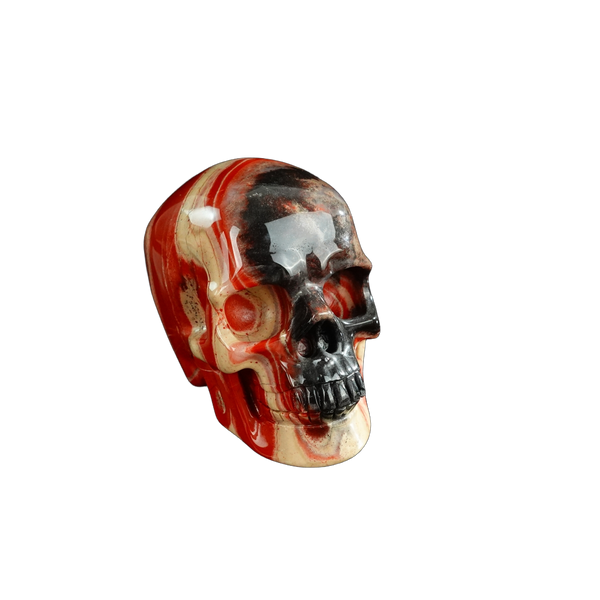 3.0" Red Jasper Crystal Skull Carving - Unique Piece #RJ09 - alternate view