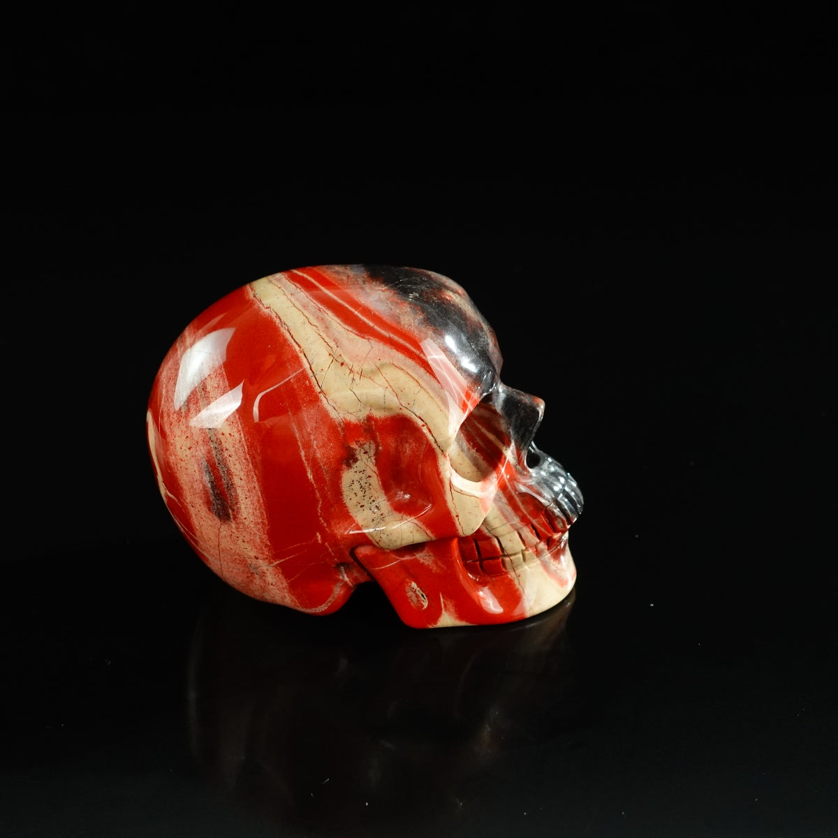 3.0" Red Jasper Crystal Skull Carving - Unique Piece #RJ09