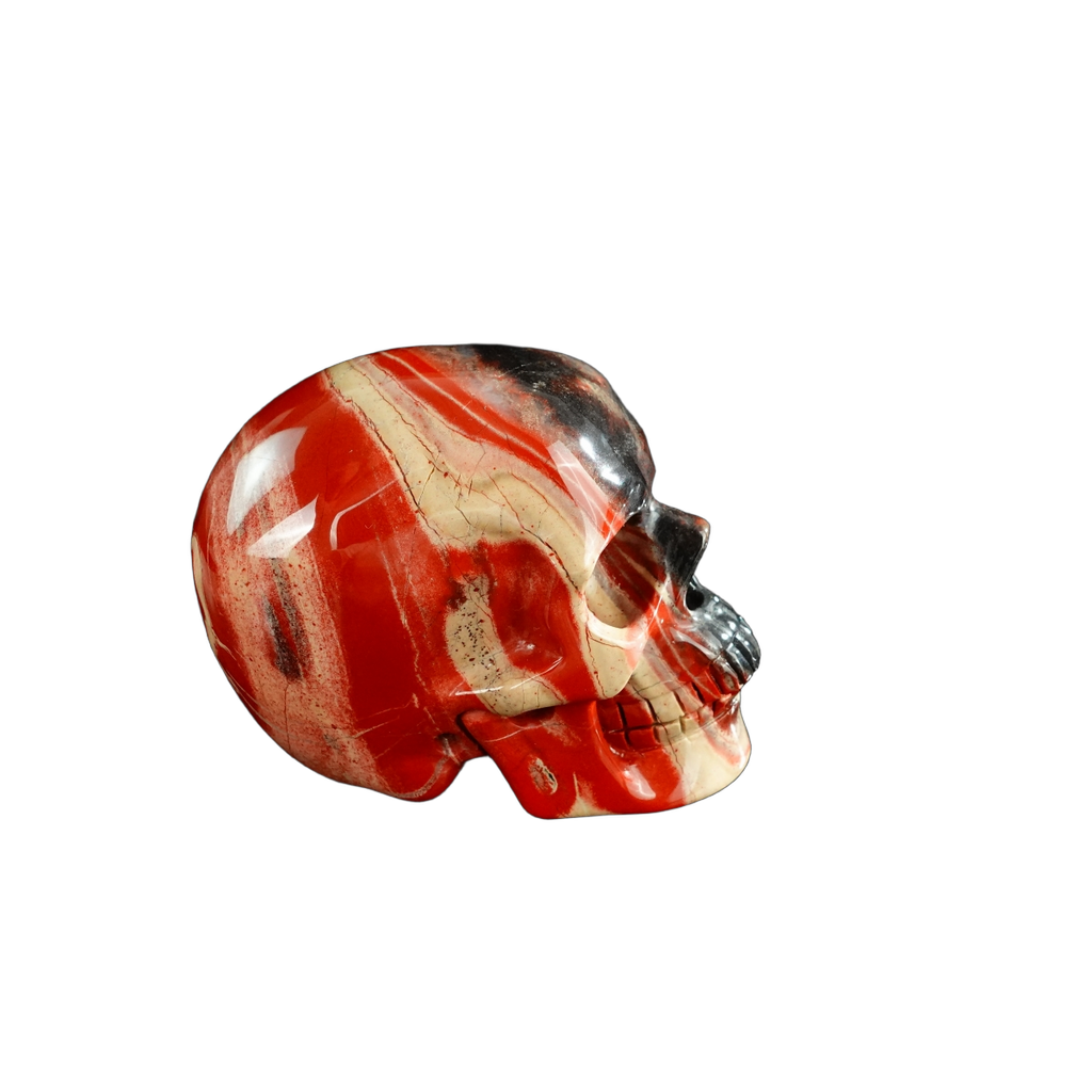 3.0" Red Jasper Crystal Skull Carving - Unique Piece #RJ09