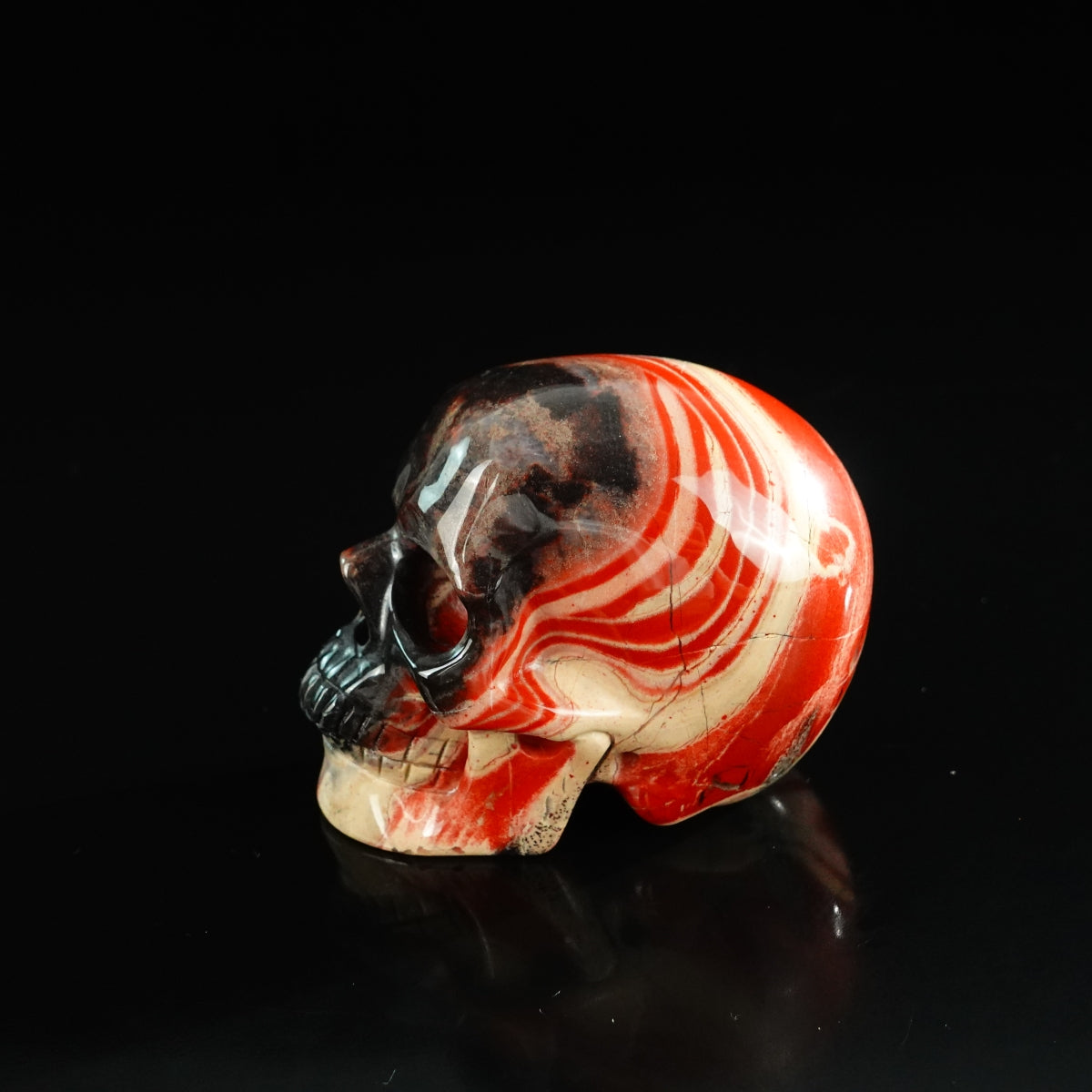 3.0" Red Jasper Crystal Skull Carving - Unique Piece #RJ09