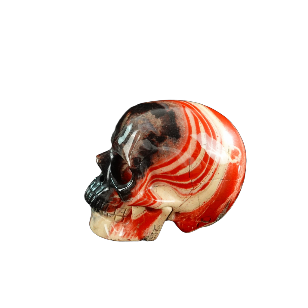 3.0" Red Jasper Crystal Skull Carving - Unique Piece #RJ09