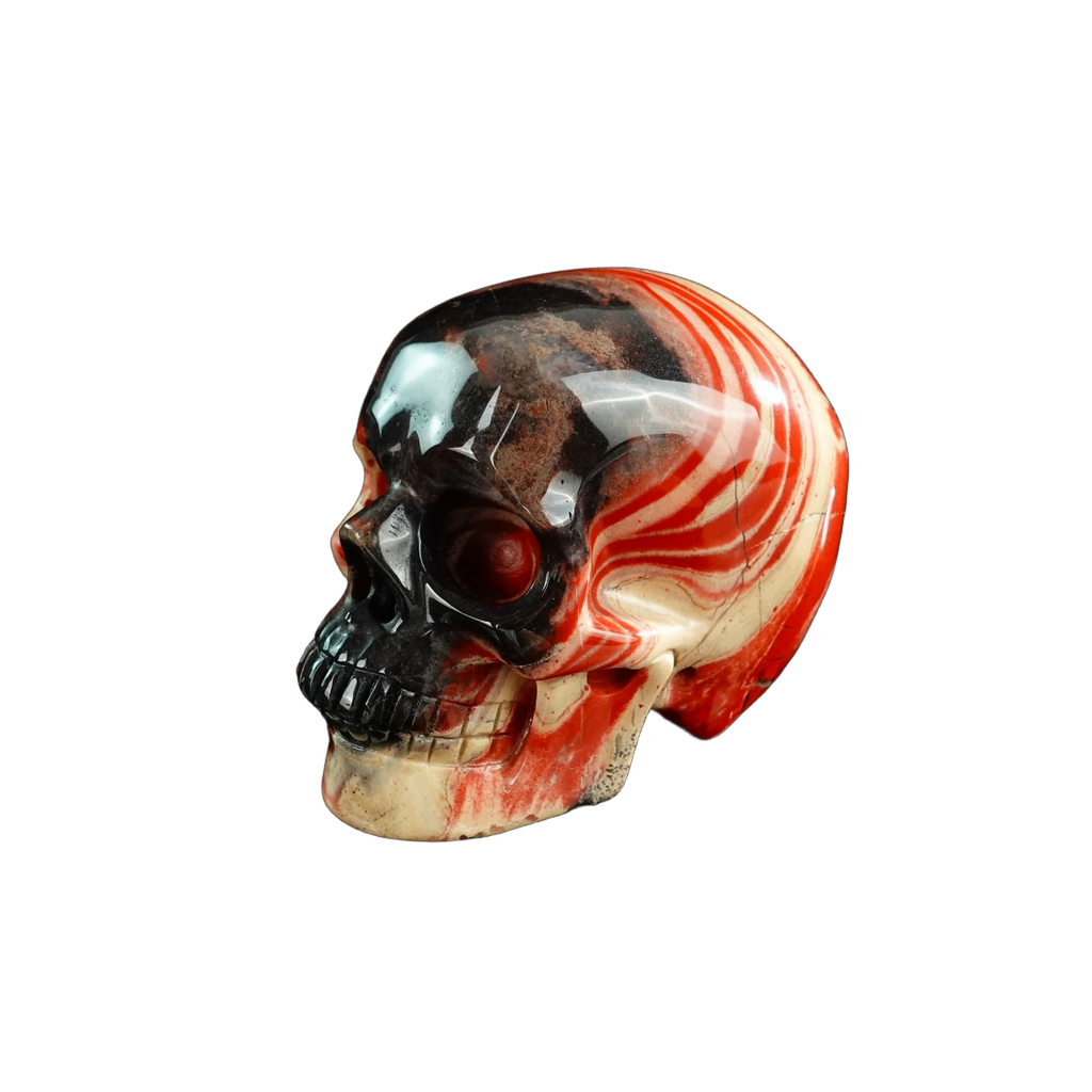3.0" Red Jasper Crystal Skull Carving - Unique Piece #RJ09