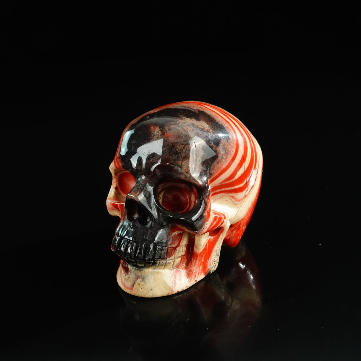 3.0" Red Jasper Crystal Skull Carving - Unique Piece #RJ09
