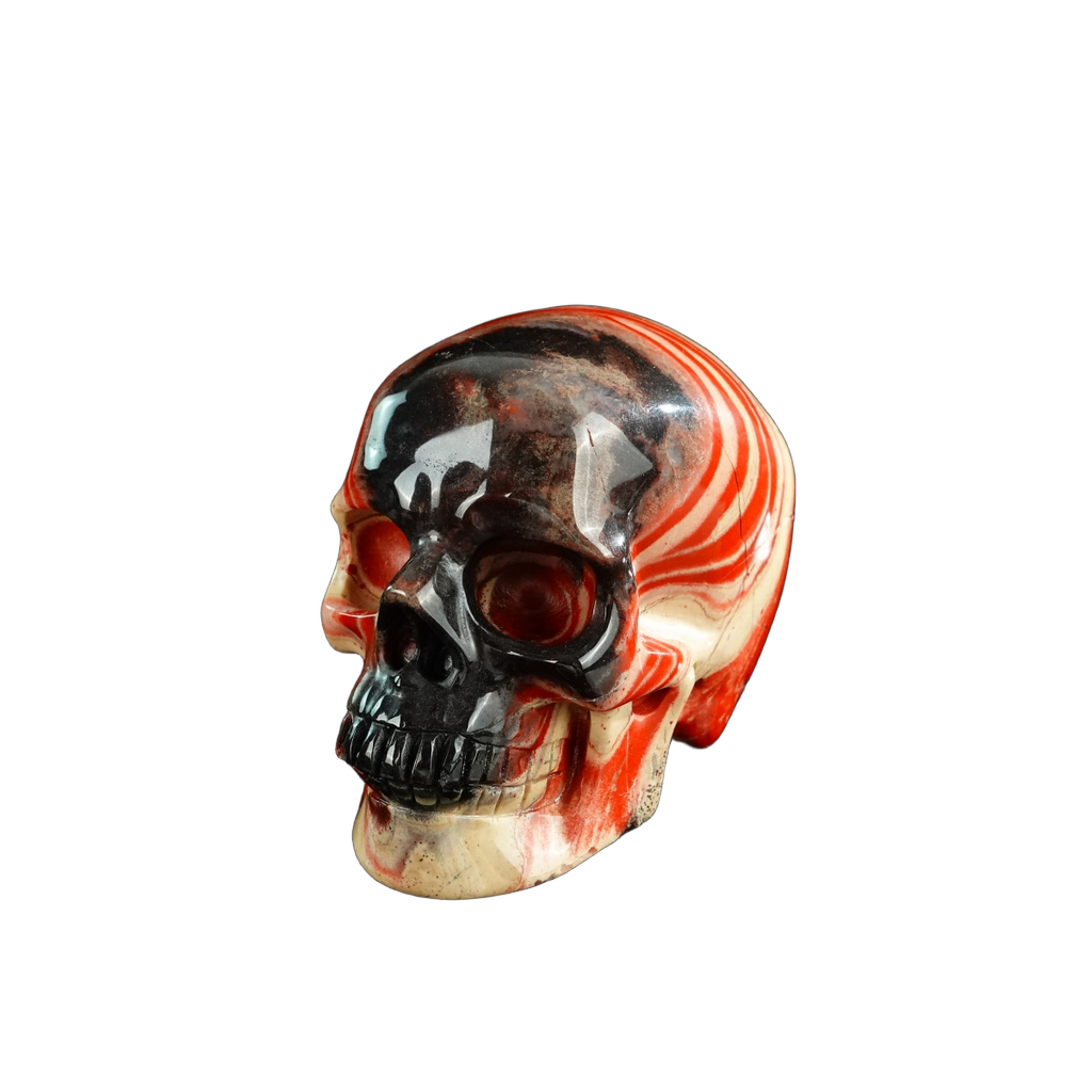3.0" Red Jasper Crystal Skull Carving - Unique Piece #RJ09