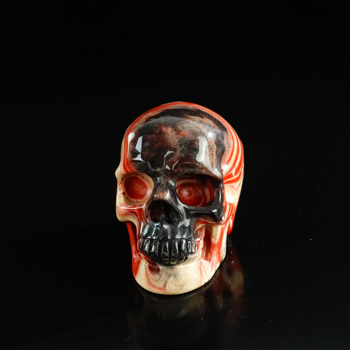 3.0" Red Jasper Crystal Skull Carving - Unique Piece #RJ09
