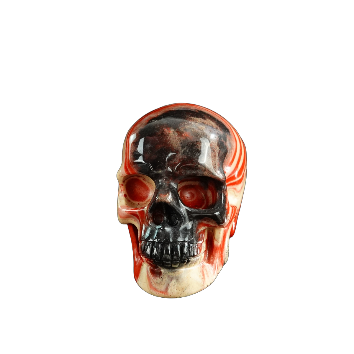 3.0" Red Jasper Crystal Skull Carving - Unique Piece #RJ09