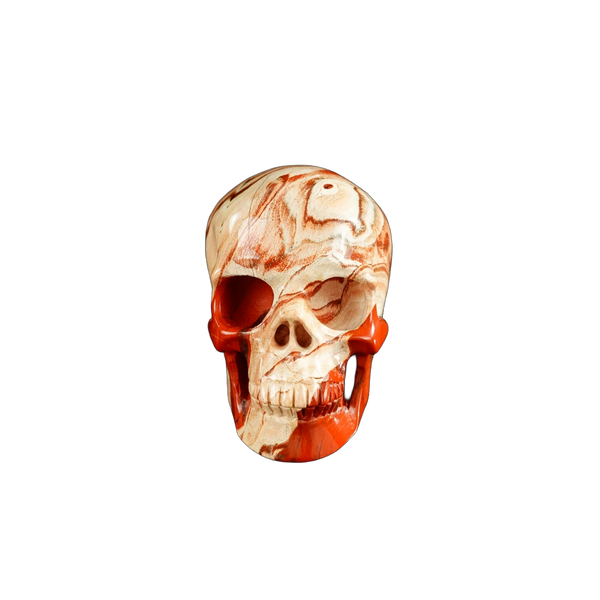 3.0" Red Jasper Crystal Skull Carving - Unique Piece #RJ10
