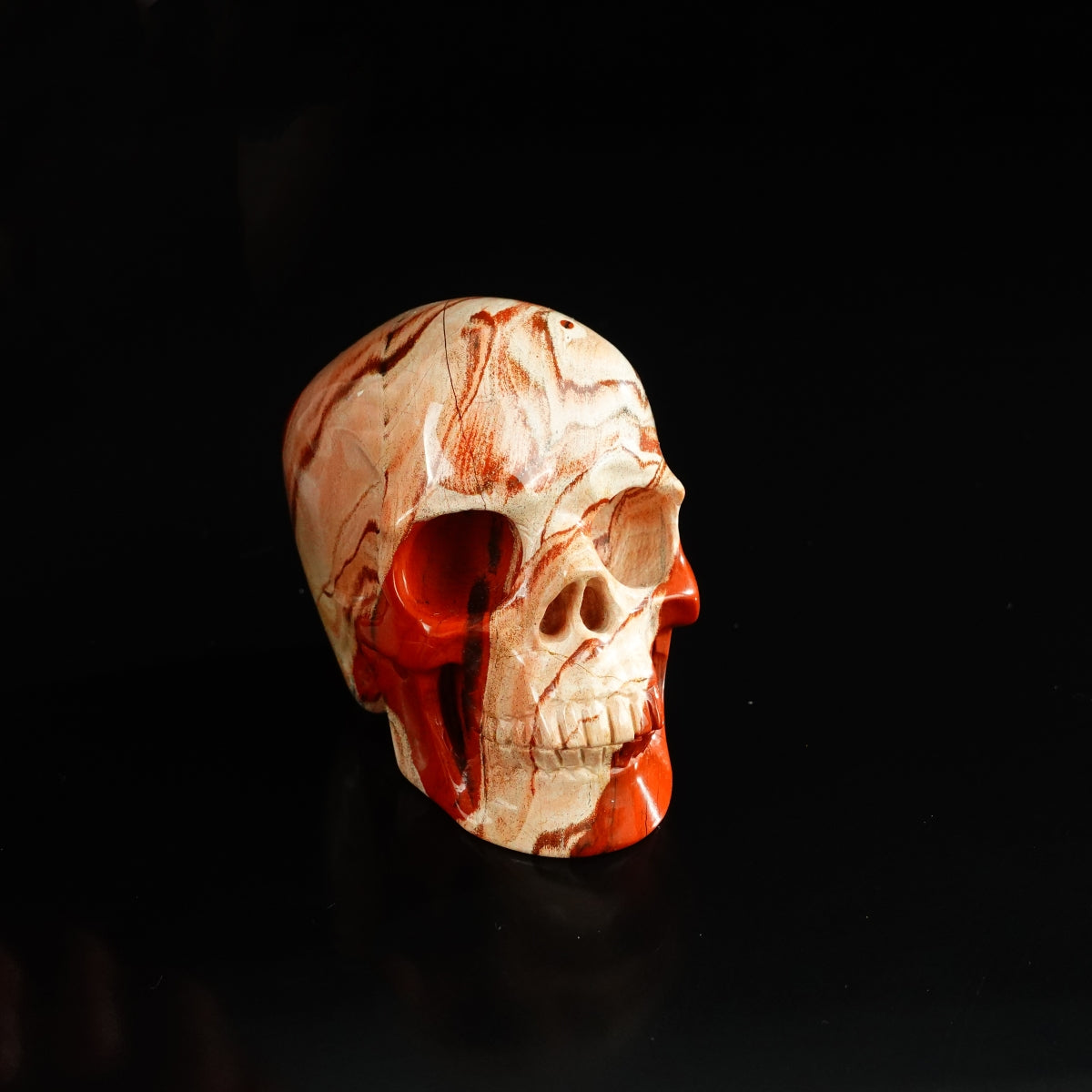 3.0" Red Jasper Crystal Skull Carving - Unique Piece #RJ10