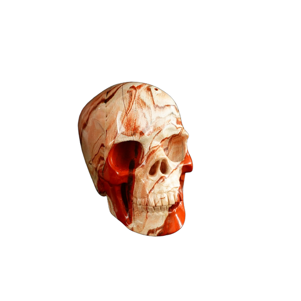 3.0" Red Jasper Crystal Skull Carving - Unique Piece #RJ10 - alternate view
