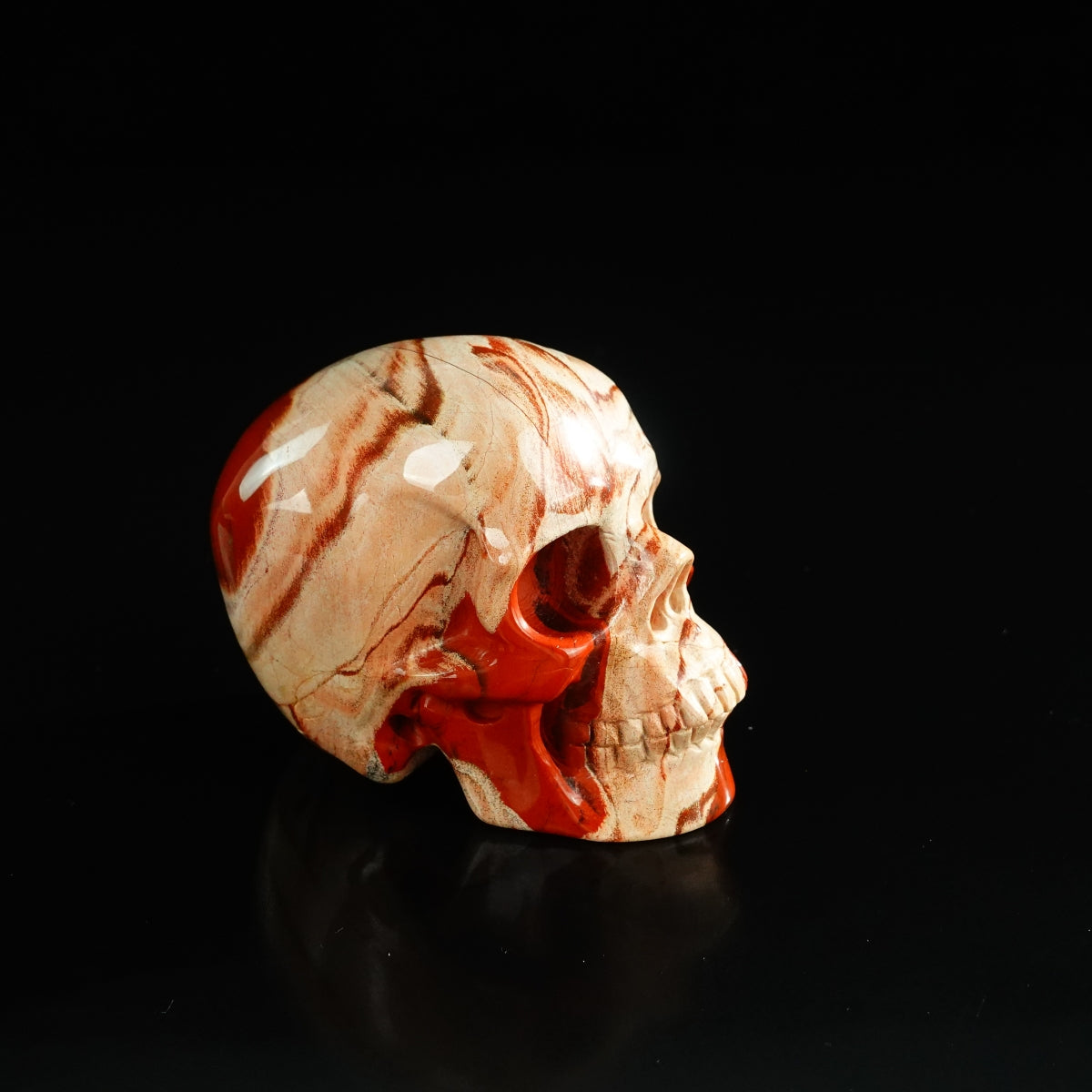3.0" Red Jasper Crystal Skull Carving - Unique Piece #RJ10