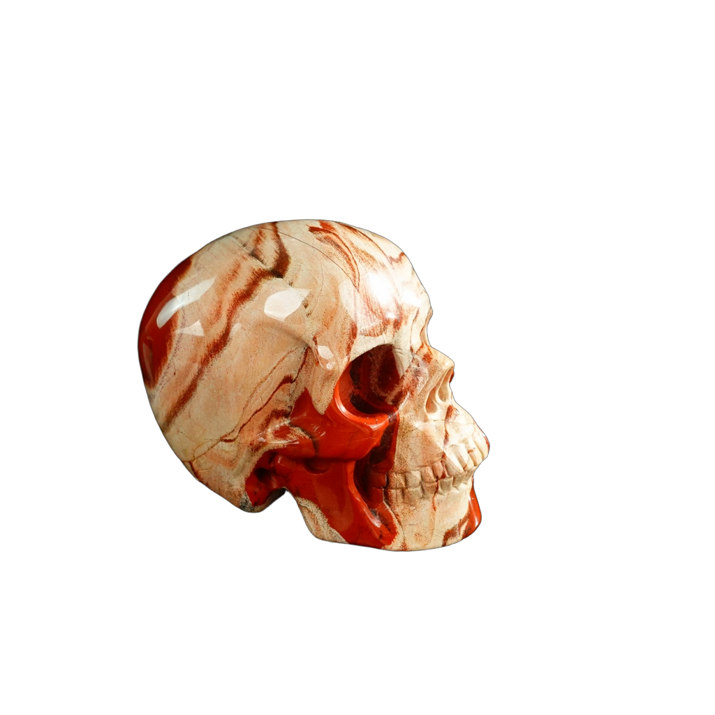 3.0" Red Jasper Crystal Skull Carving - Unique Piece #RJ10