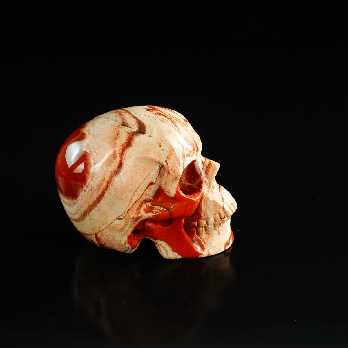 3.0" Red Jasper Crystal Skull Carving - Unique Piece #RJ10