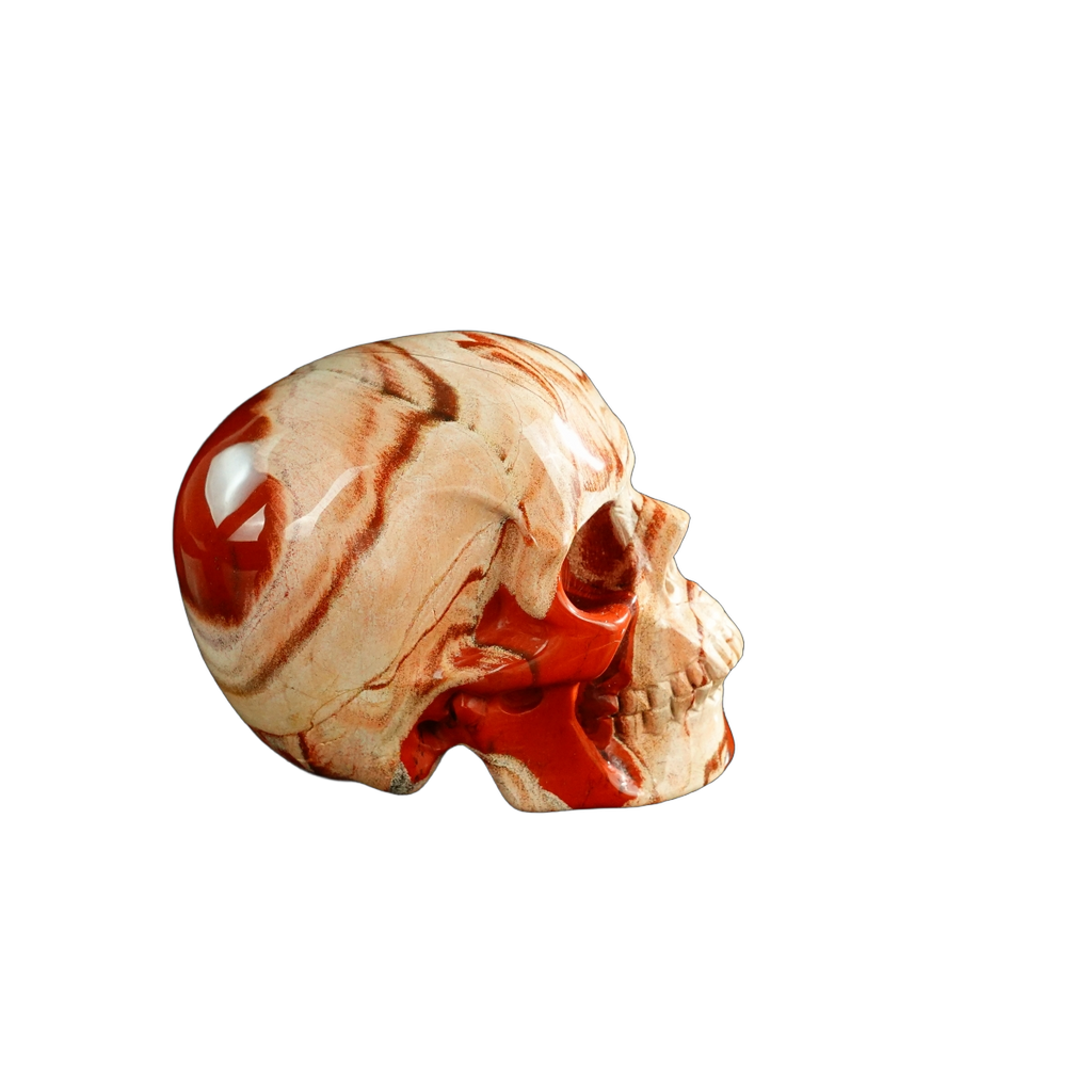 3.0" Red Jasper Crystal Skull Carving - Unique Piece #RJ10
