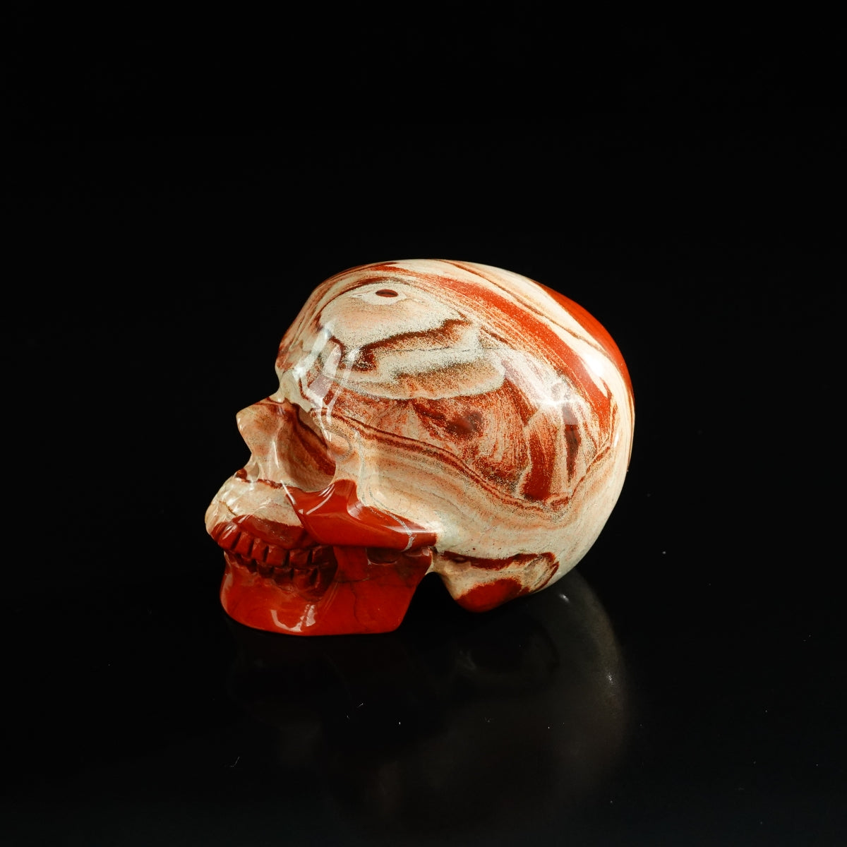3.0" Red Jasper Crystal Skull Carving - Unique Piece #RJ10