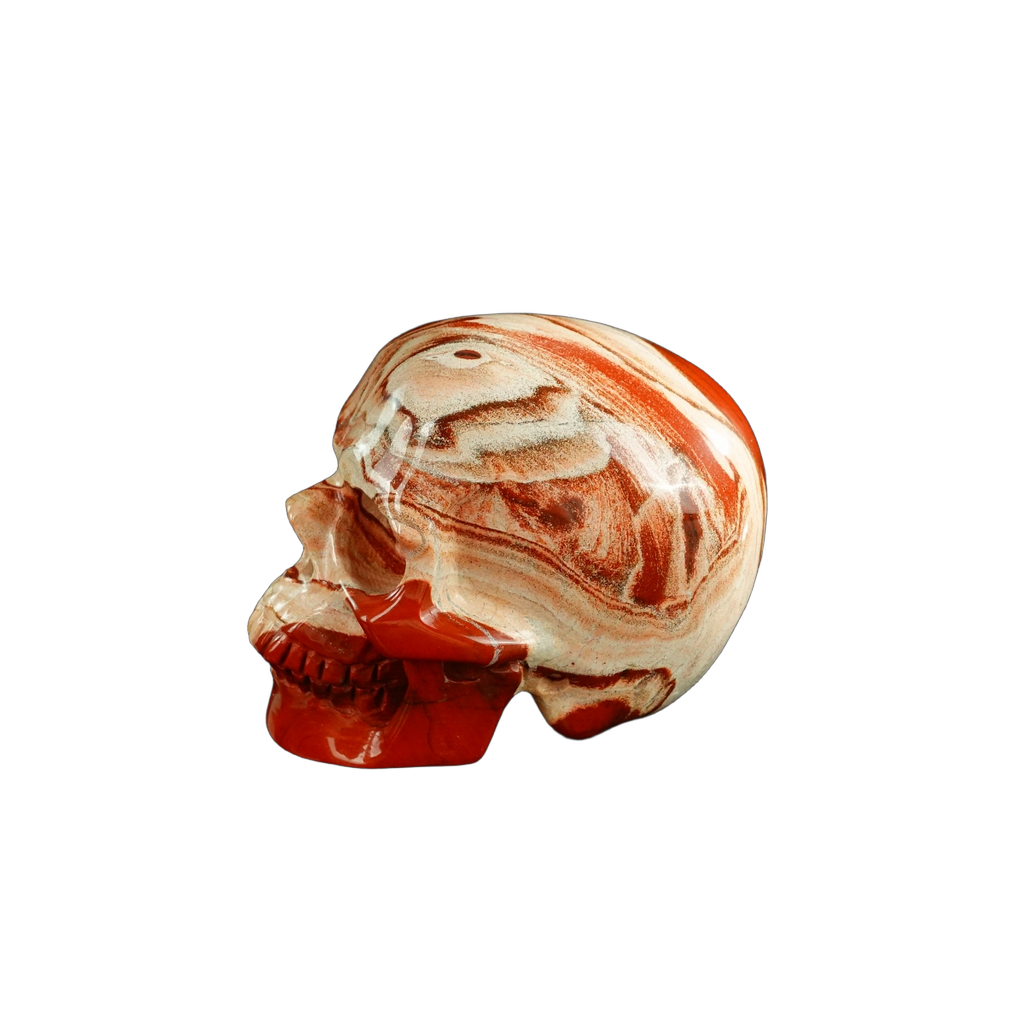 3.0" Red Jasper Crystal Skull Carving - Unique Piece #RJ10