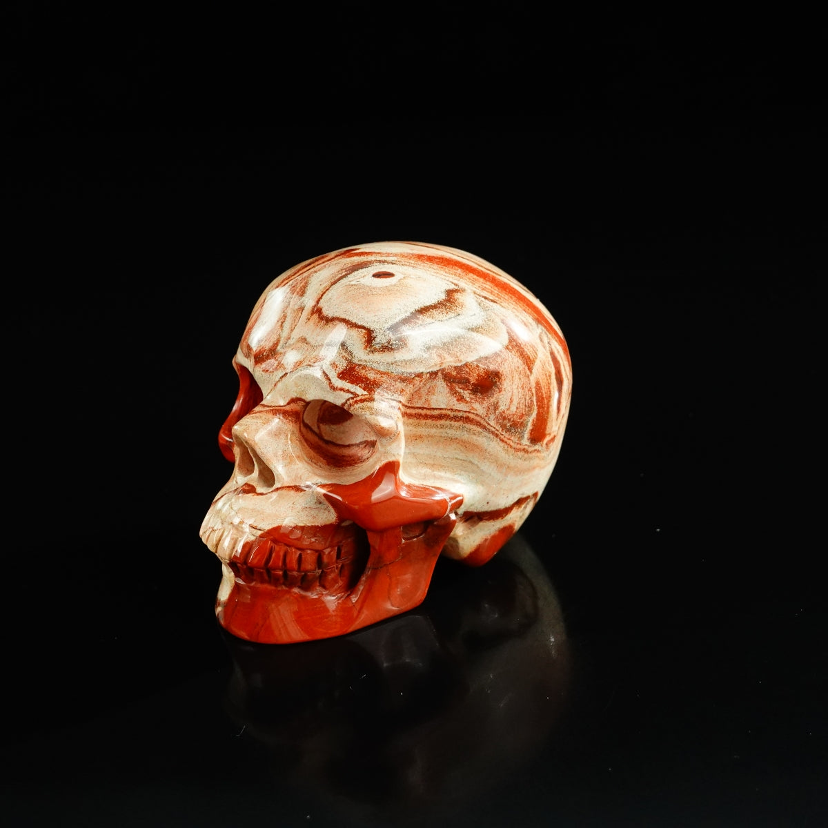 3.0" Red Jasper Crystal Skull Carving - Unique Piece #RJ10