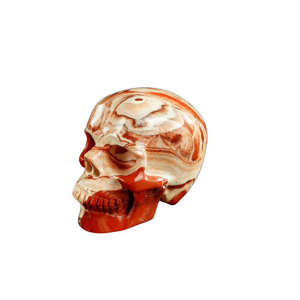 3.0" Red Jasper Crystal Skull Carving - Unique Piece #RJ10