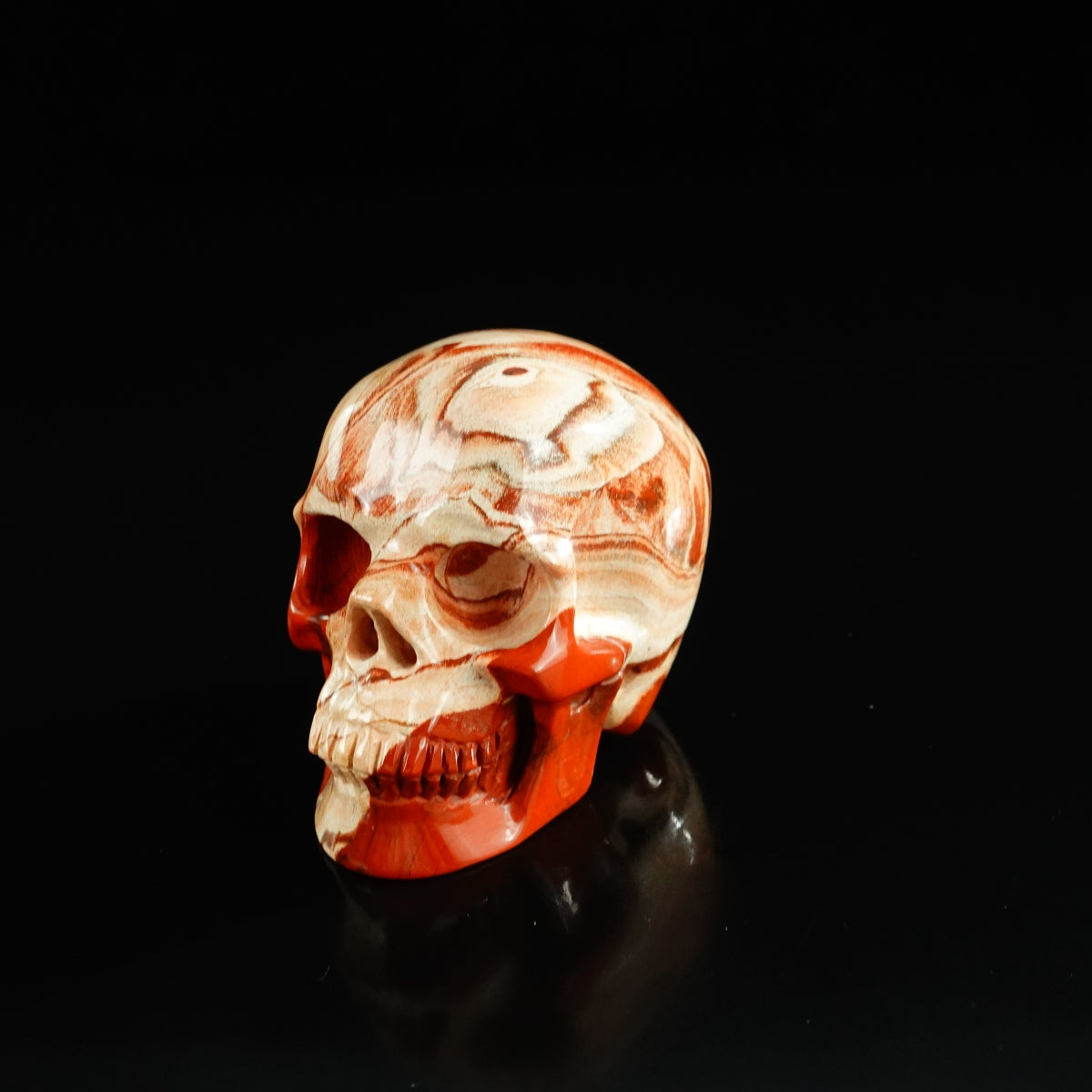 3.0" Red Jasper Crystal Skull Carving - Unique Piece #RJ10